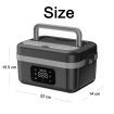 Heated Lunch Box Cordless Rechargeable Food Warmer 8000mAh Battery 1L Smart Reservation Keep Warm Portable Meal Prep Container
