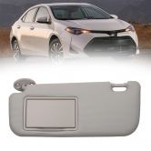 Passenger Side Sun Visor with Vanity Mirror Compatible with Toyota Corolla 2014 2015 2016 2017 2018 2019 Replaces 74320-02B50-B0, Grey, Left Side