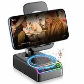 Adjustable Cell Phone Stand with Wireless Induction Bluetooth Speaker,HD Surround Sound,Christmas Birthday Ideas Gifts,Stocking Stuffers Family Friends