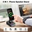 Adjustable Cell Phone Stand with Wireless Induction Bluetooth Speaker,HD Surround Sound,Christmas Birthday Ideas Gifts,Stocking Stuffers Family Friends