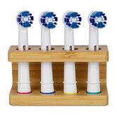 Bamboo Toothbrush Head Holder 4 Slots Electric Tooth Brush Head Holder Stand Toothbrush Storage Organizer Bathroom Accessories