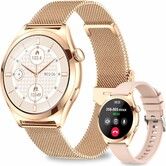 Smart Watch for Women 1.27" HD Fitness Tracker (Answer/Make Calls),IP68 Waterproof Smartwatch with Monitor 120+ Sports Modes for Android iOS(Rose Gold)