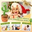 Rechargeable Dancing Talking Cactus Toy, Interactive Singing Mimicking Cactus Toy for Kids Age 3 to 12