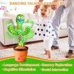 Rechargeable Dancing Talking Cactus Toy, Interactive Singing Mimicking Cactus Toy for Kids Age 3 to 12