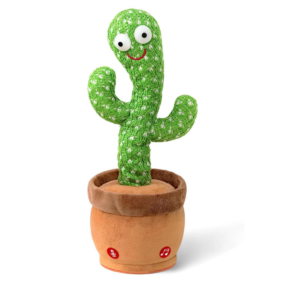 Rechargeable Dancing Talking Cactus Toy, Interactive Singing Mimicking Cactus Toy for Kids Age 3 to 12