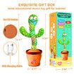 Rechargeable Dancing Talking Cactus Toy, Interactive Singing Mimicking Cactus Toy for Kids Age 3 to 12