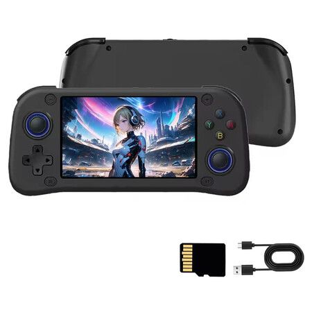 G28 Retro Handheld Game Console, 4.3 Inch IPS Screen, 64GB Memory Card with 30000+ Games, 26 Emulators, OTG Support, Retro Gaming Console for Men Women