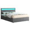 ALFORDSON Bed Frame King Size RGB LED Gas Lift Storage Base Fabric Grey LUCHINO