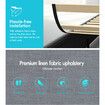 ALFORDSON Bed Frame King Size RGB LED Gas Lift Storage Base Fabric Grey LUCHINO