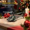 Apache RC Helicopter Toy,2.4GHz Remote Control Helicopter Drone with 2 Batteries,LED Lights,One Key Take Off/Landing,Altitude Hold,Age3+