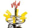 Rotary Holder for 8x Air Brush with 6 Way Manifold