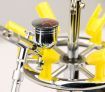 Rotary Holder for 8x Air Brush with 6 Way Manifold