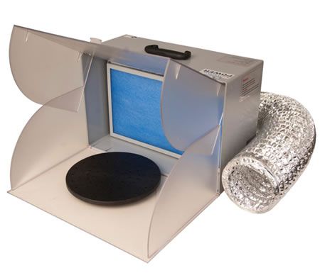 Spray Booth With Filter For Air Brushes - Tabletop Design