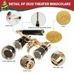 3X25 Opera Glasses Theater Binoculars Compact with Adjustable Handle & Chain,Portable Vintage Theater Glasses Mini Binoculars (Black)