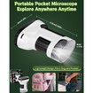 1000X Handheld Microscope for Kids,2.0In Screen Pocket Microscope,Adjustable LED Screen Rechargeable,Toys for Christmas Birthday Gifts Age3+