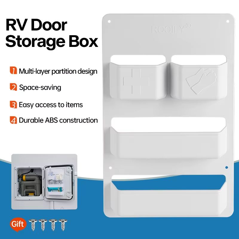 Camper RV Door Organizer Storage Box ABS Compartment Shelf for ...