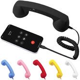 2026 New Retro Phone Handset,Vintage Retro Telephone Wired Handsets Style Landline Handle Receiver for Cell Mobile Video Conferences,Calls,Meetings (Black)