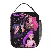 K-pop Demon Lunch Bag For Unisex Huntrix Graphic Lunch Box Cooler Bag Convenient Oxford Tote Food Bags
