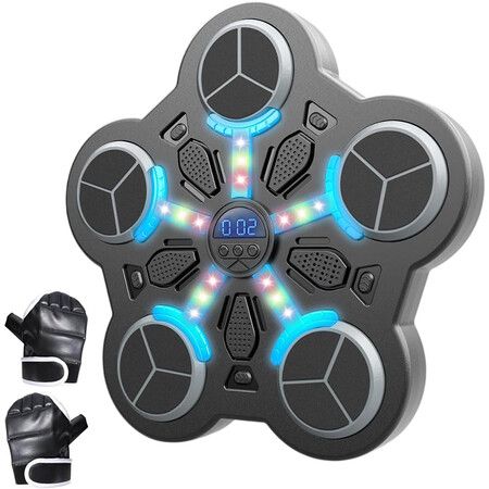 Music Boxing Machine, Interactive Punching Trainer with Boxing Gloves, Music Punching Machine for Home Kids