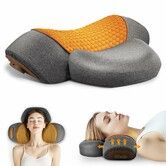 3-in-1 Rechargeable Neck Massager Pillow Hump Deep Tissue Relief with Heating and Traction Function Hump Corrector for Women