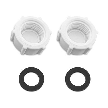 2Pcs Drain Valve Cap Compatible with Intex Pools 11456 and 11385 Sand Filter Drain Cap with O-Ring for Above Ground Pool