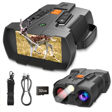 4K Night Vision Goggles 4.5Inch HD Large Screen Digital Night Vision ...