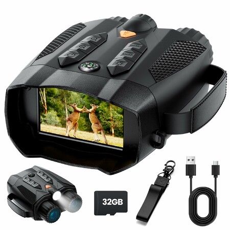 Night Vision Goggles 4K Tactical Binoculars with Camera Infrared Goggles for Hunter Digital Electronics Gift Hunting Gifts Cool Tech Gadgets