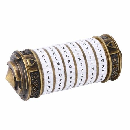 Da Vinci Code Mini Cryptex Lock Puzzle Boxes with Hidden Compartments Anniversary Valentine's Day Romantic Birthday Gifts,White