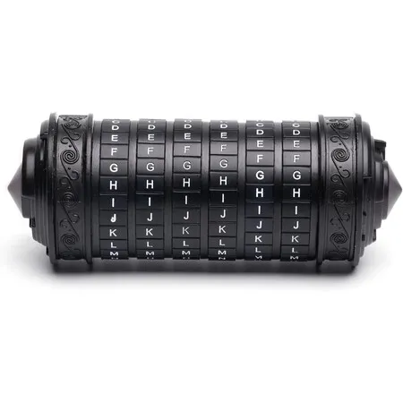 Da Vinci Code Mini Cryptex Lock Puzzle Boxes with Hidden Compartments Anniversary Valentine's Day Romantic Birthday Gifts,Black