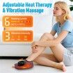 2Pcs Foot and Ankle Massager for Pressure Relief,Ankle Heating Pad Foot Massager Rechargeable Cordless Design with 6 Heating 3 Massage Modes (Grey)