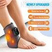 2Pcs Foot and Ankle Massager for Pressure Relief,Ankle Heating Pad Foot Massager Rechargeable Cordless Design with 6 Heating 3 Massage Modes (Grey)