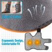 2Pcs Foot and Ankle Massager for Pressure Relief,Ankle Heating Pad Foot Massager Rechargeable Cordless Design with 6 Heating 3 Massage Modes (Grey)