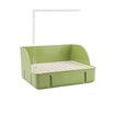 Automatic Parakeet Bird Bath with Pump, Large Bird Shower Fountain Indoor Bathtub with Running Water, Parrot Bath Tub Faucet for Pet Birds, Green