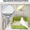 Automatic Parakeet Bird Bath with Pump, Large Bird Shower Fountain Indoor Bathtub with Running Water, Parrot Bath Tub Faucet for Pet Birds, Green