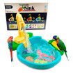 Parrot Shower, Parrot Bird Bathtub, Automatic Bird Bathtub Pet Bath Pool with Faucet, Bird Bathtub Swimming Pool Toy Bath Shower Water Dispense