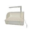 Automatic Parakeet Bird Bath with Pump, Large Bird Shower Fountain Indoor Bathtub with Running Water, Parrot Bath Tub Faucet for Pet Birds, White