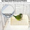 Automatic Parakeet Bird Bath with Pump, Large Bird Shower Fountain Indoor Bathtub with Running Water, Parrot Bath Tub Faucet for Pet Birds, White