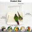 Automatic Parakeet Bird Bath with Pump, Large Bird Shower Fountain Indoor Bathtub with Running Water, Parrot Bath Tub Faucet for Pet Birds, White