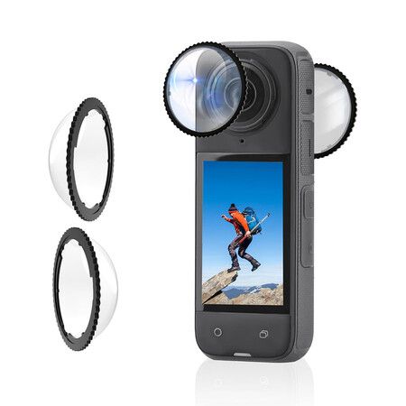 2Pcs X4 Premium Lens Guard for Insta360 X4, High Transparency Tempered Glass Lens Protector for Insta 360 X4 Camera Anti-scratch Accessories