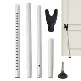 Adjustable Door Security Bar,Reinforced Door Stopper,For Home Pet Kids Women Safety Balcony Sliding Door Patio Door Security Home Color White