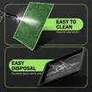 Pet Dog Toilet Training Potty Puppy Doggy Indoor Bathroom House Fake Artificial Grass Mat Pee Pad Tray Holder Urine Wall Splash Guard Portable 75x50cm