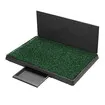 Pet Dog Toilet Training Potty Puppy Doggy Indoor Bathroom House Fake Artificial Grass Mat Pee Pad Tray Holder Urine Wall Splash Guard Portable 75x50cm