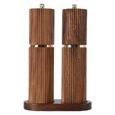 2Pcs Wooden Salt and Pepper Grinder Set, Refillable Salt and Pepper Grinder with Adjustable Coarseness, Manual Wood Pepper Mill