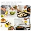 2 in 1 500ml/17oz Oil Sprayer for Cooking,Large Advanced Glass Olive Oil Dispenser Bottle w/stickers,Even Spray with Portion Control - White