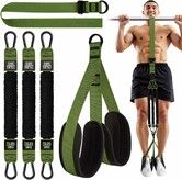 Pull Up Assistance Bands Heavy Duty Resistance Band for Pull Up Bar,Adjustable Weight Size with Fabric Feet Knee Rest for Strength Training,Green