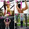 Pull Up Assistance Bands Heavy Duty Resistance Band for Pull Up Bar,Adjustable Weight Size with Fabric Feet Knee Rest for Strength Training,Pink