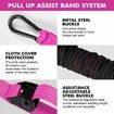 Pull Up Assistance Bands Heavy Duty Resistance Band for Pull Up Bar,Adjustable Weight Size with Fabric Feet Knee Rest for Strength Training,Pink