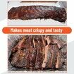 Stainless Steel Rib Rack, Holds Up to 4 Full Racks of Ribs for Smoking, Smoker Rack for Grilling, Nonstick BBQ Rib Rack Stand Holder