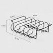 Stainless Steel Rib Rack, Holds Up to 4 Full Racks of Ribs for Smoking, Smoker Rack for Grilling, Nonstick BBQ Rib Rack Stand Holder