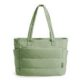 Tote Bag for Women,Lightweight Puffy Tote Bag with Compartments Shoulder Bag Handbag for Travel,Work,Gym Green